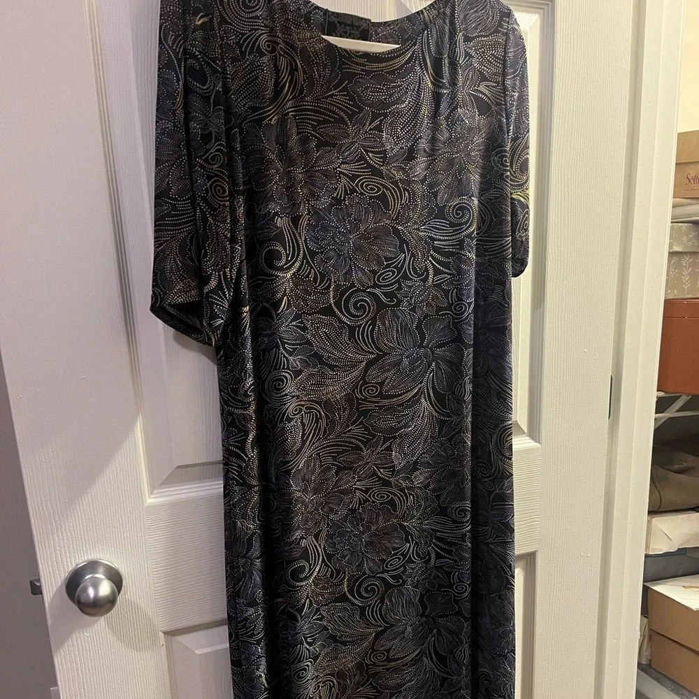 Johnny Was Dajiki Mesh Midi Dress Floral Lightweight Size XL - Picture 2 of 3